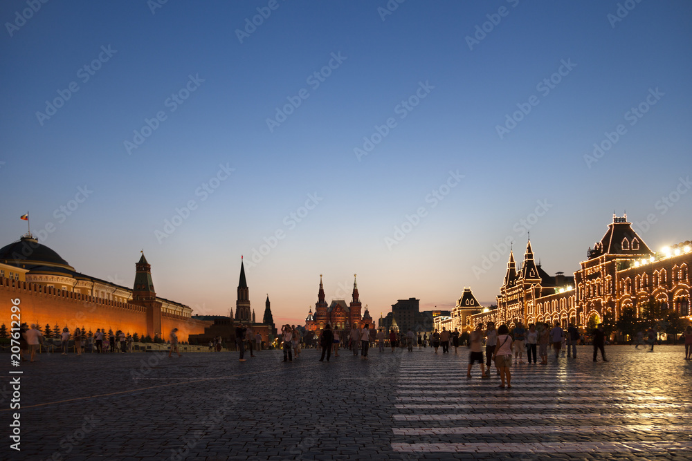 Sunset in the Red square