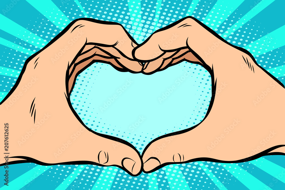 Obraz premium gesture with hands heart