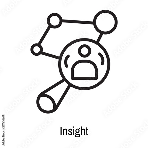 Insight icon vector sign and symbol isolated on white background, Insight logo concept