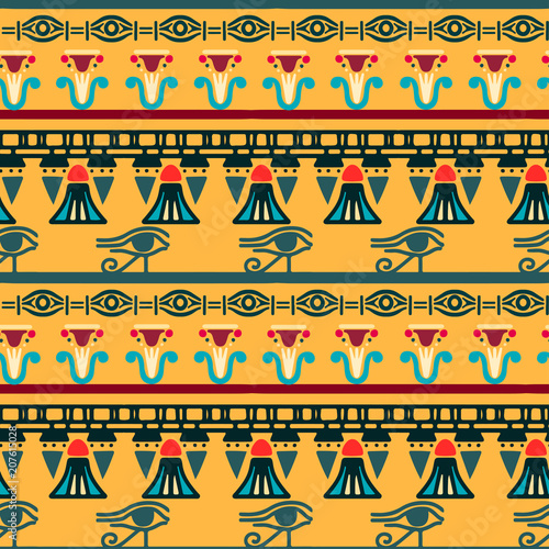 Egyptian seamless pattern.
