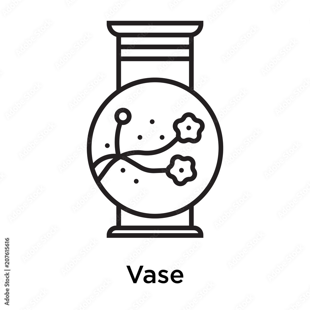 Vase icon vector sign and symbol isolated on white background Vase icon vector sign and symbol isolated on white background