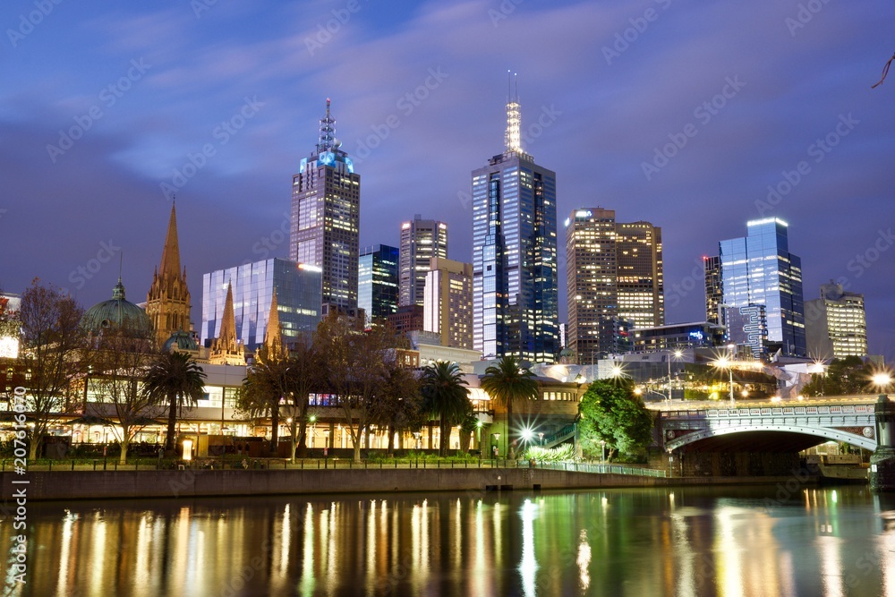 Naklejka premium Melbourne Skyline
