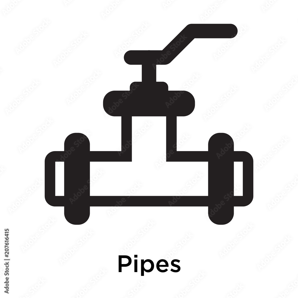 Pipes icon vector sign and symbol isolated on white background, Pipes logo concept Pipes icon vector sign and symbol isolated on white background, Pipes logo concept