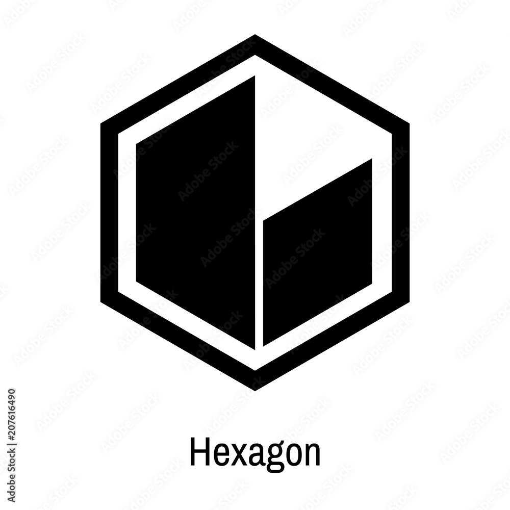 Hexagon icon vector sign and symbol isolated on white background, Hexagon logo concept Hexagon icon vector sign and symbol isolated on white background, Hexagon logo concept