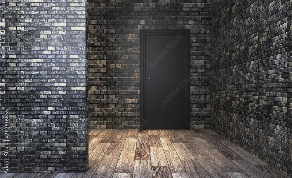 Fototapeta premium Scandinavian bathroom, classic vintage interior design. 3D rendering