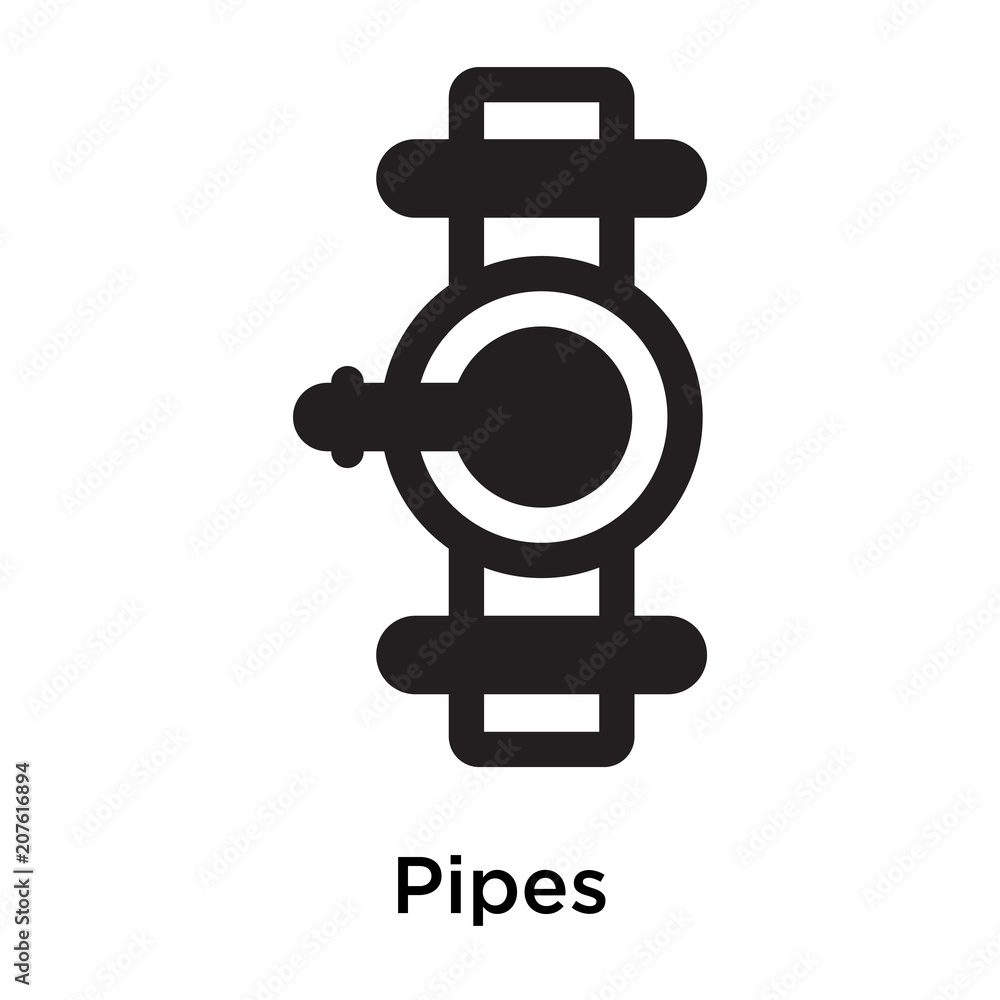 Pipes icon vector sign and symbol isolated on white background, Pipes logo concept Pipes icon vector sign and symbol isolated on white background, Pipes logo concept