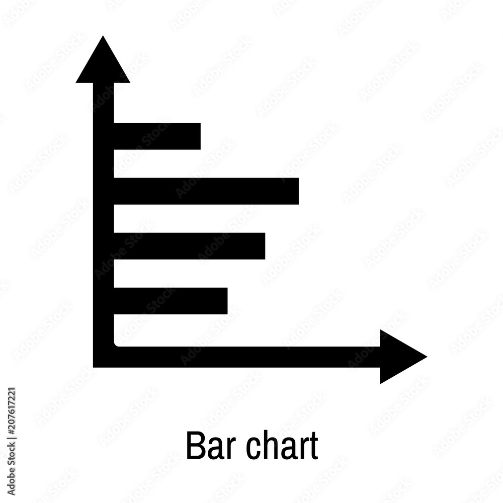 Bar chart icon vector sign and symbol isolated on white background, Bar chart logo concept Bar chart icon vector sign and symbol isolated on white background, Bar chart logo concept
