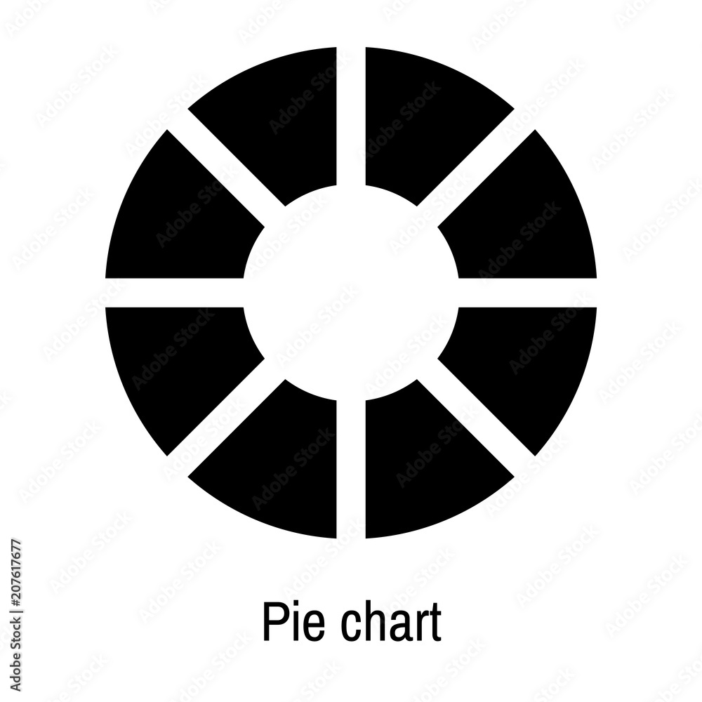 Pie chart icon vector sign and symbol isolated on white background, Pie chart logo concept Pie chart icon vector sign and symbol isolated on white background, Pie chart logo concept