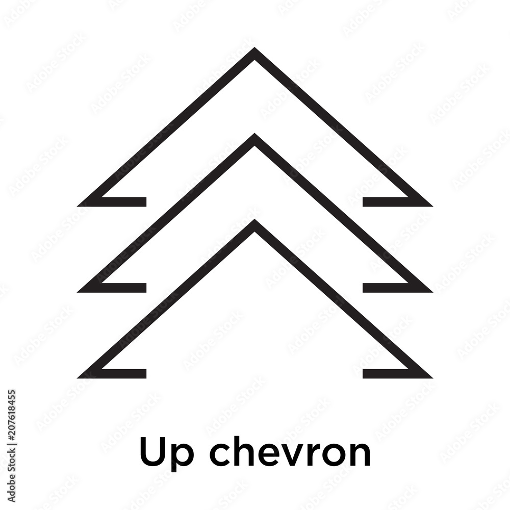 Up chevron icon vector sign and symbol isolated on white background, Up chevron logo concept Up chevron icon vector sign and symbol isolated on white background, Up chevron logo concept