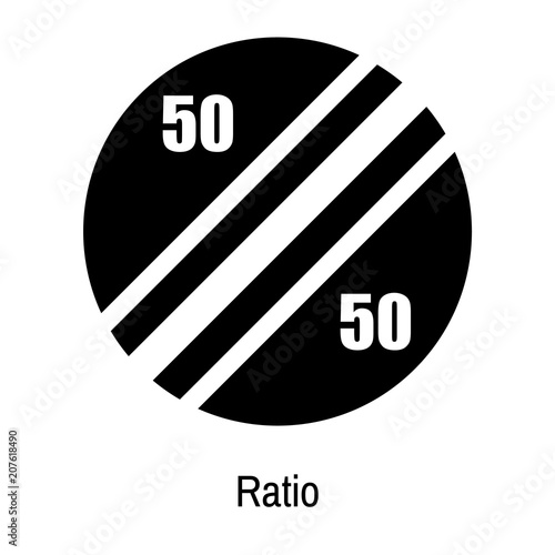 Ratio icon vector sign and symbol isolated on white background, Ratio logo concept