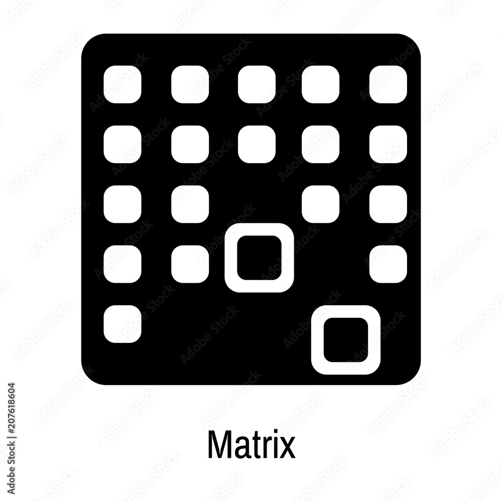 Matrix icon vector sign and symbol isolated on white background, Matrix logo concept Matrix icon vector sign and symbol isolated on white background, Matrix logo concept