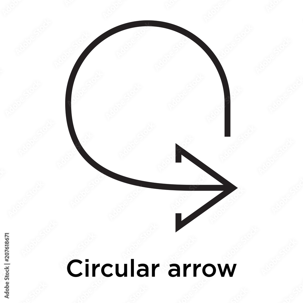 Circular arrow icon vector sign and symbol isolated on white background, Circular arrow logo concept Circular arrow icon vector sign and symbol isolated on white background, Circular arrow logo concept