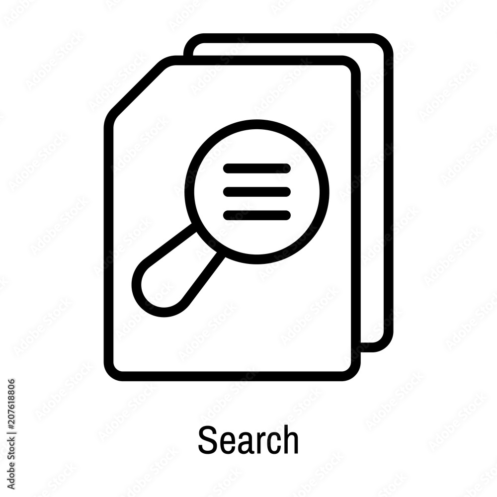 Search icon vector sign and symbol isolated on white background, Search logo concept Search icon vector sign and symbol isolated on white background, Search logo concept