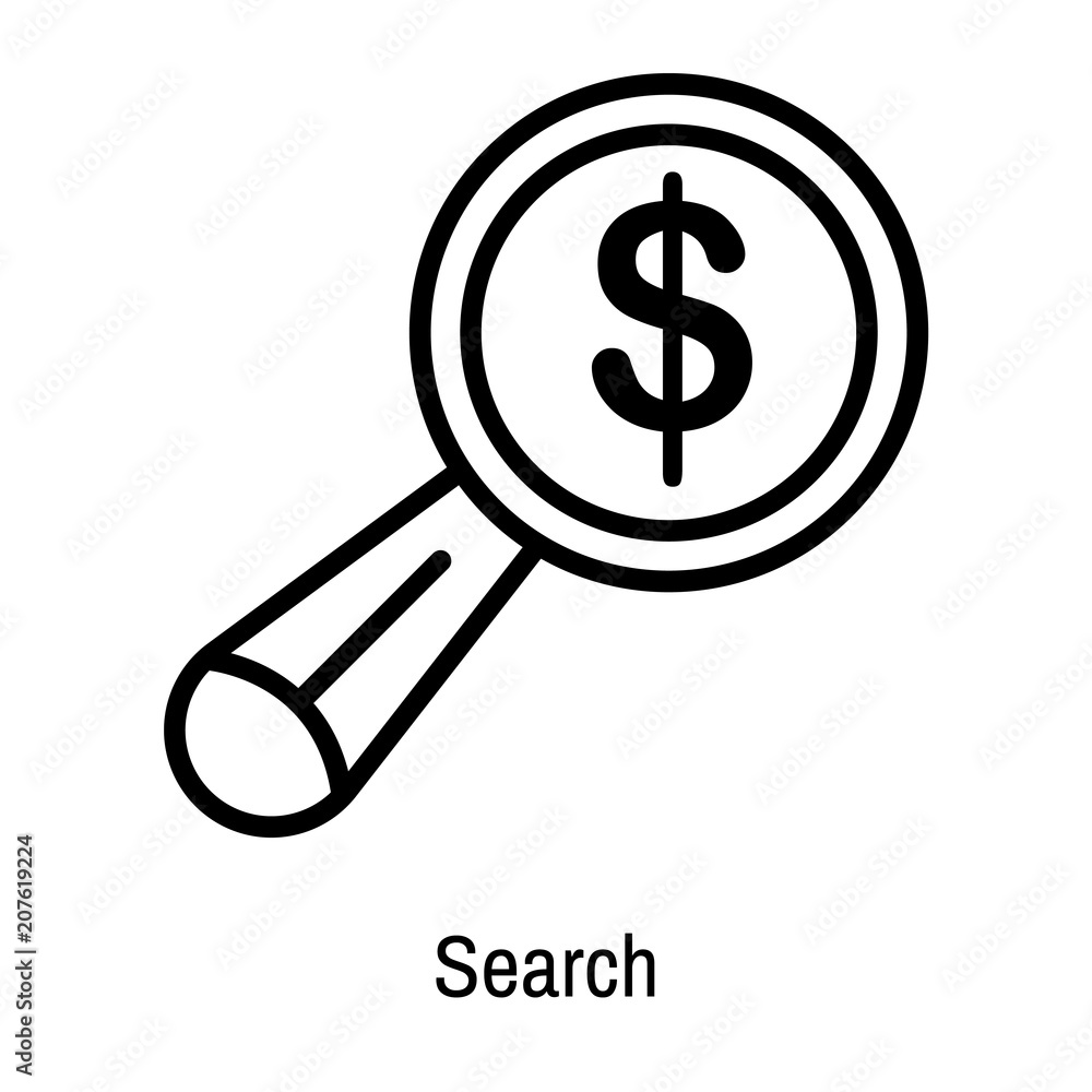 Search icon vector sign and symbol isolated on white background, Search logo concept Search icon vector sign and symbol isolated on white background, Search logo concept