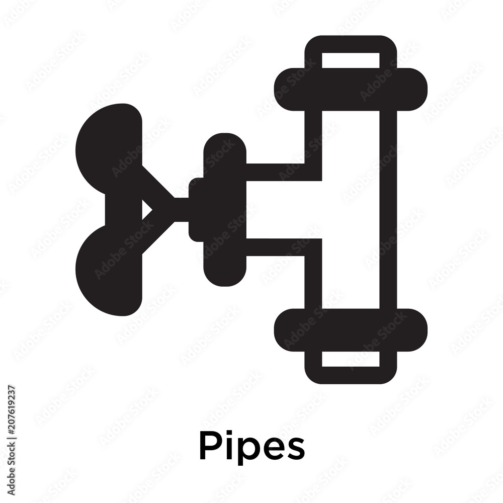 Pipes icon vector sign and symbol isolated on white background, Pipes logo concept Pipes icon vector sign and symbol isolated on white background, Pipes logo concept
