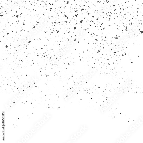 Grey Confetti Seamless Pattern on White Background. Set of Particles.