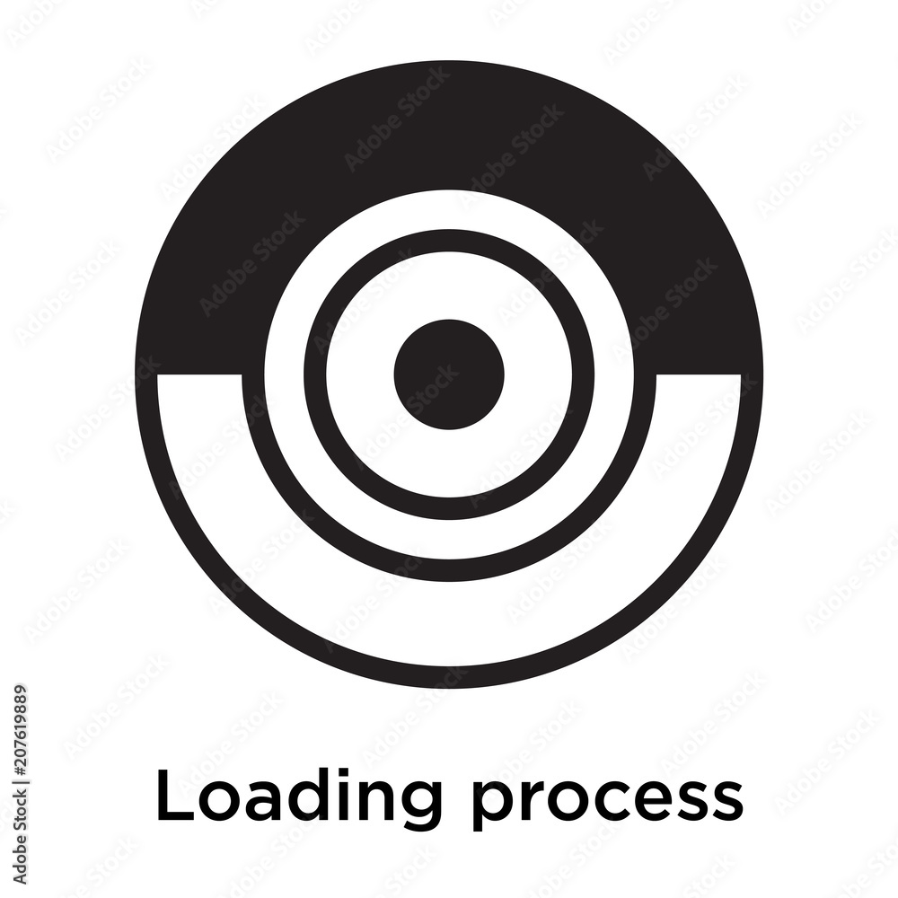 Loading process icon vector sign and symbol isolated on white background, Loading process logo concept Loading process icon vector sign and symbol isolated on white background, Loading process logo concept