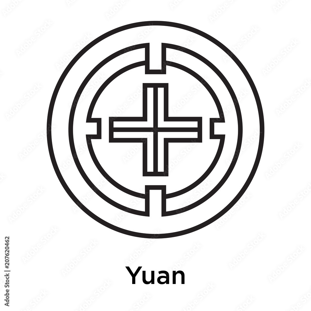 Yuan icon vector sign and symbol isolated on white background Yuan icon vector sign and symbol isolated on white background