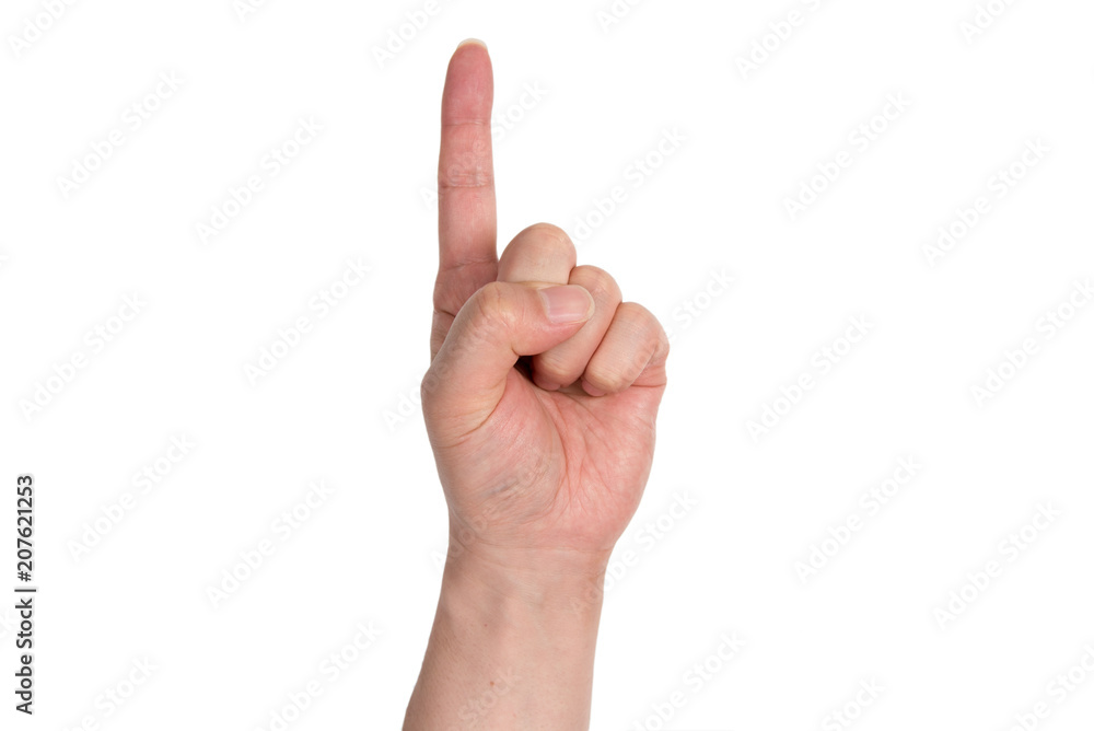 Male hand isolated on white background Male hand isolated on white background