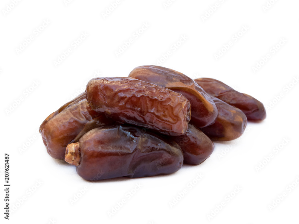Dried sweet dates isolated on a white background Dried sweet dates isolated on a white background