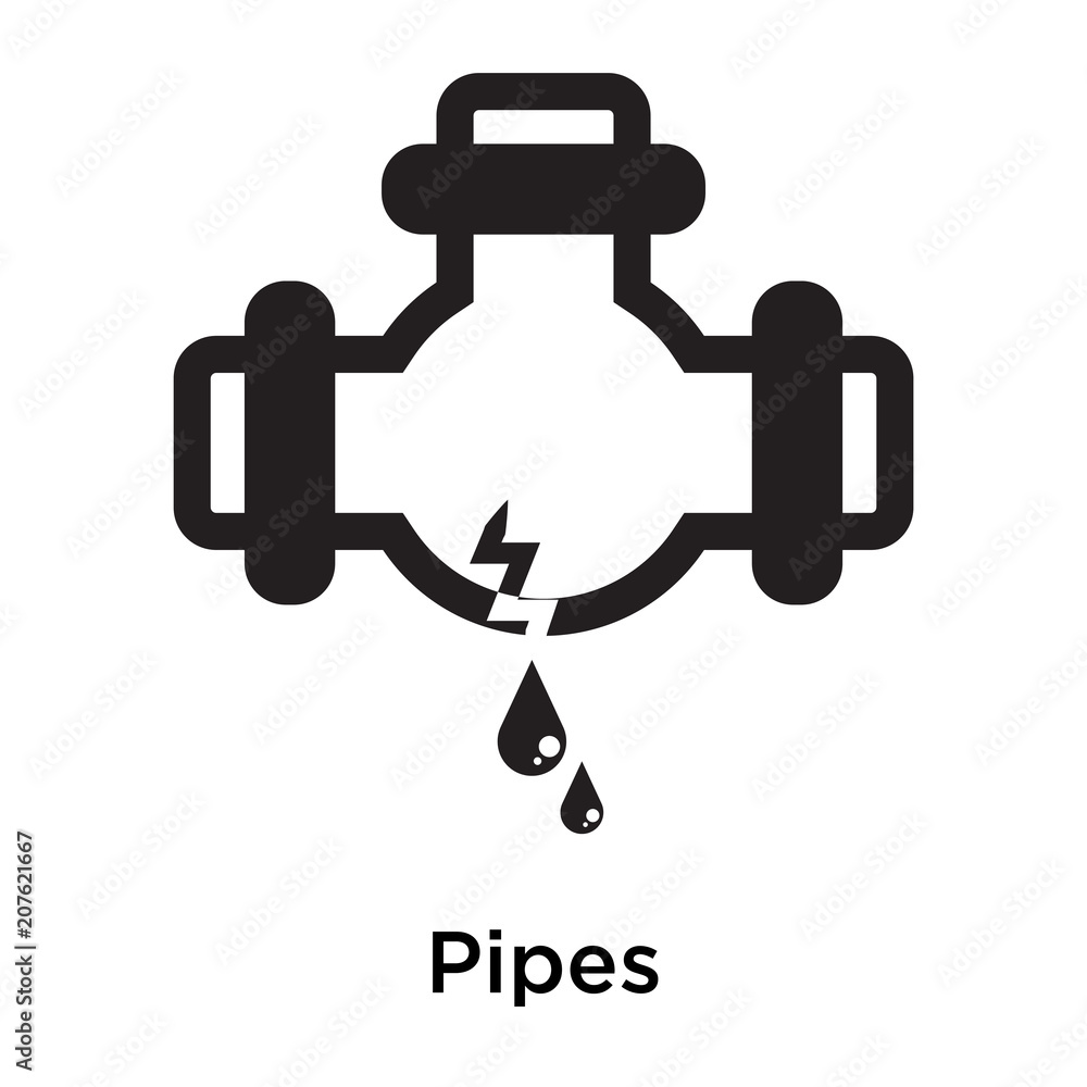 Pipes icon vector sign and symbol isolated on white background, Pipes logo concept Pipes icon vector sign and symbol isolated on white background, Pipes logo concept