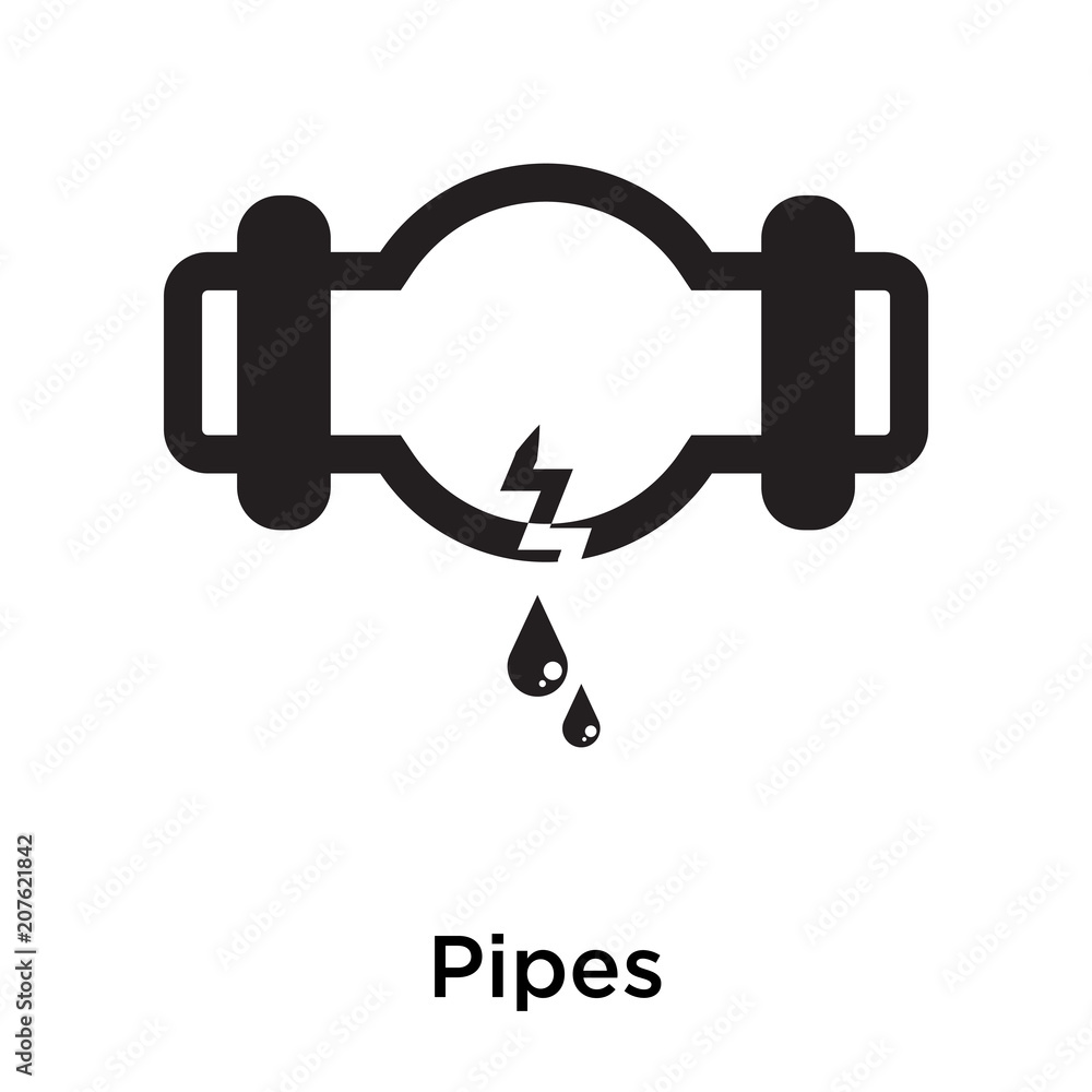 Pipes icon vector sign and symbol isolated on white background, Pipes logo concept Pipes icon vector sign and symbol isolated on white background, Pipes logo concept