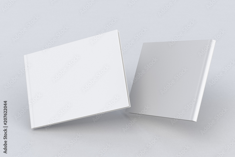 Naklejka premium blank book cover flying