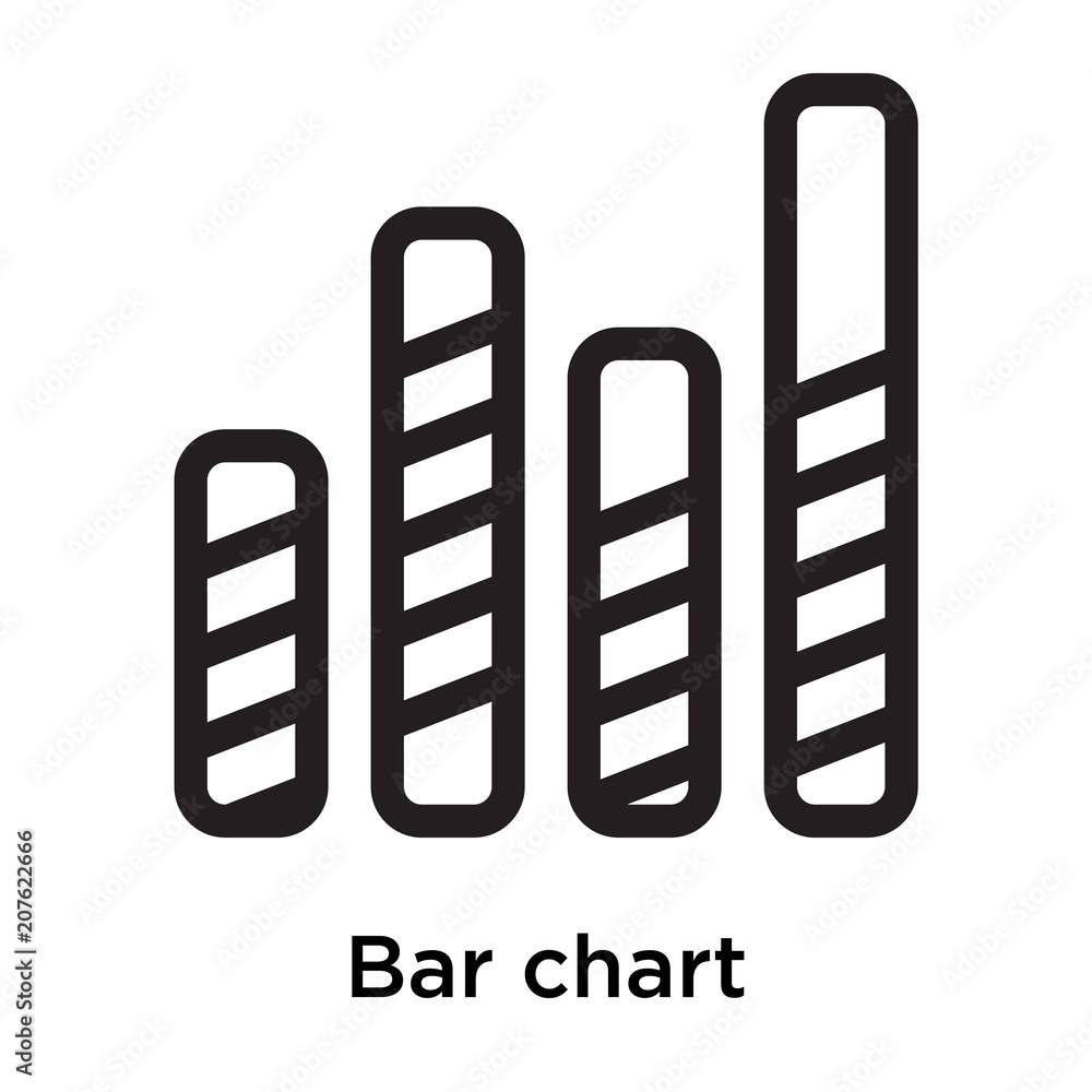 Bar chart icon vector sign and symbol isolated on white background, Bar chart logo concept Bar chart icon vector sign and symbol isolated on white background, Bar chart logo concept