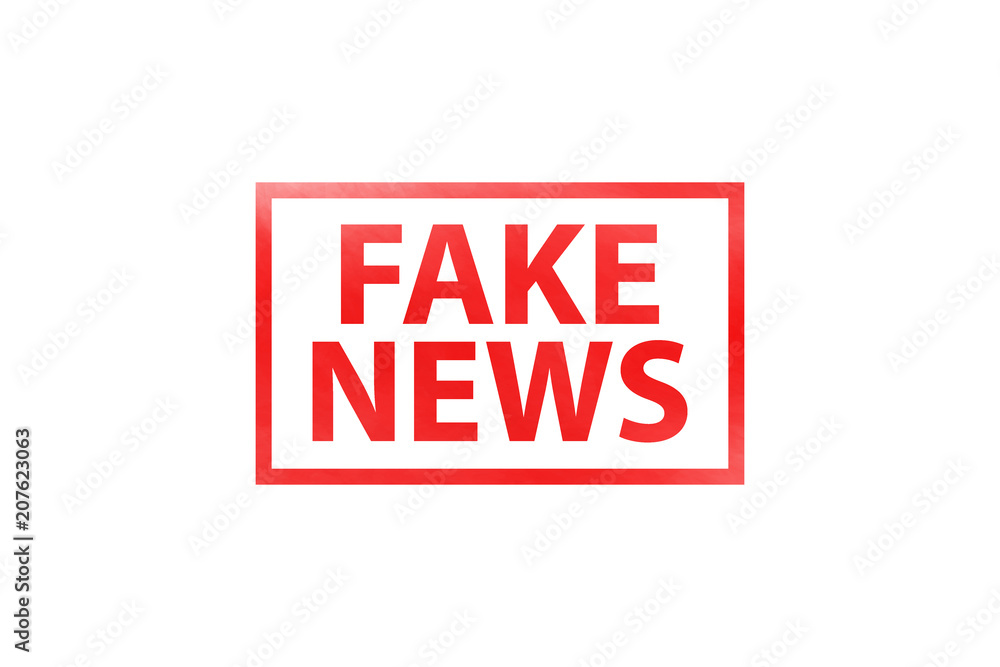Vector realistic isolated fake news stamp for decoration and covering on the white background.