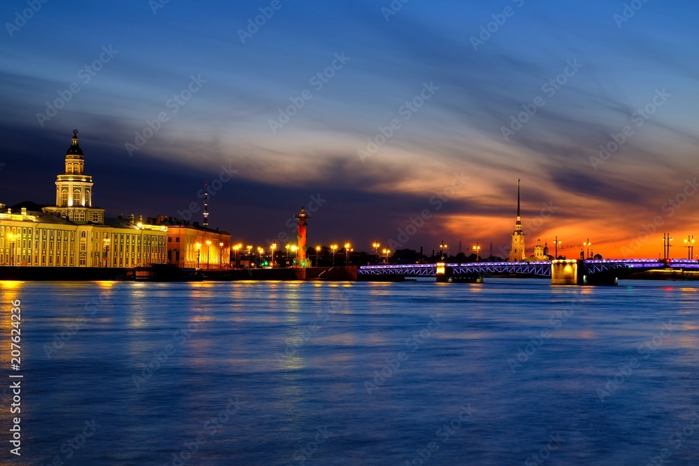 View of Saint Peterburg at nigh