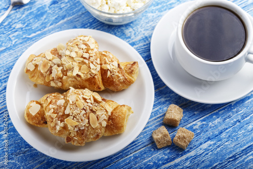 coffee with croissants