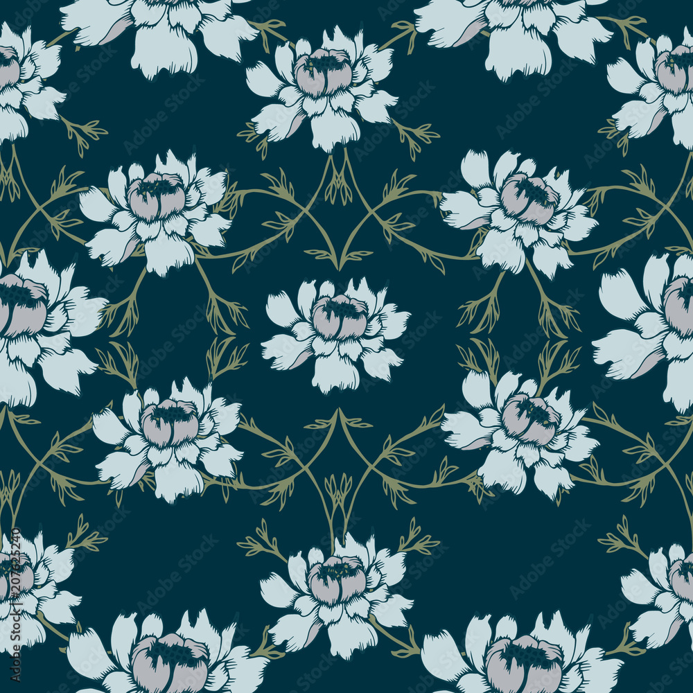 Abstract elegance pattern with floral background. Abstract elegance pattern with floral background.