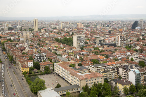 Aerial view of Sofia, Bulgaria