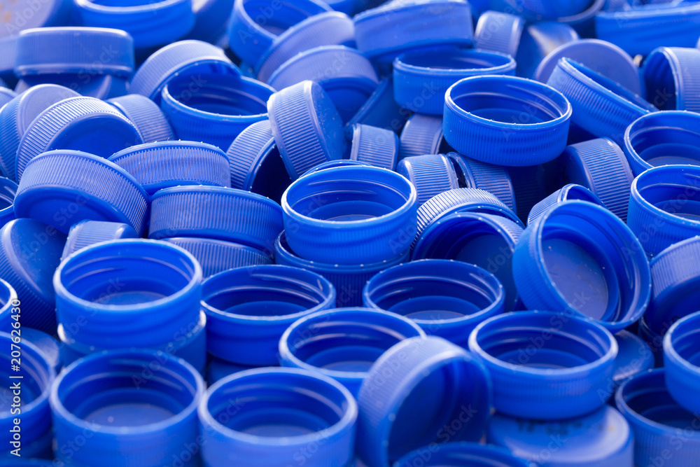 Blue plastic bottle caps Blue plastic bottle caps