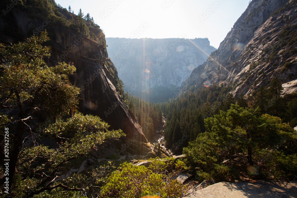 Vernal falls in Yosemite national park, California, USA