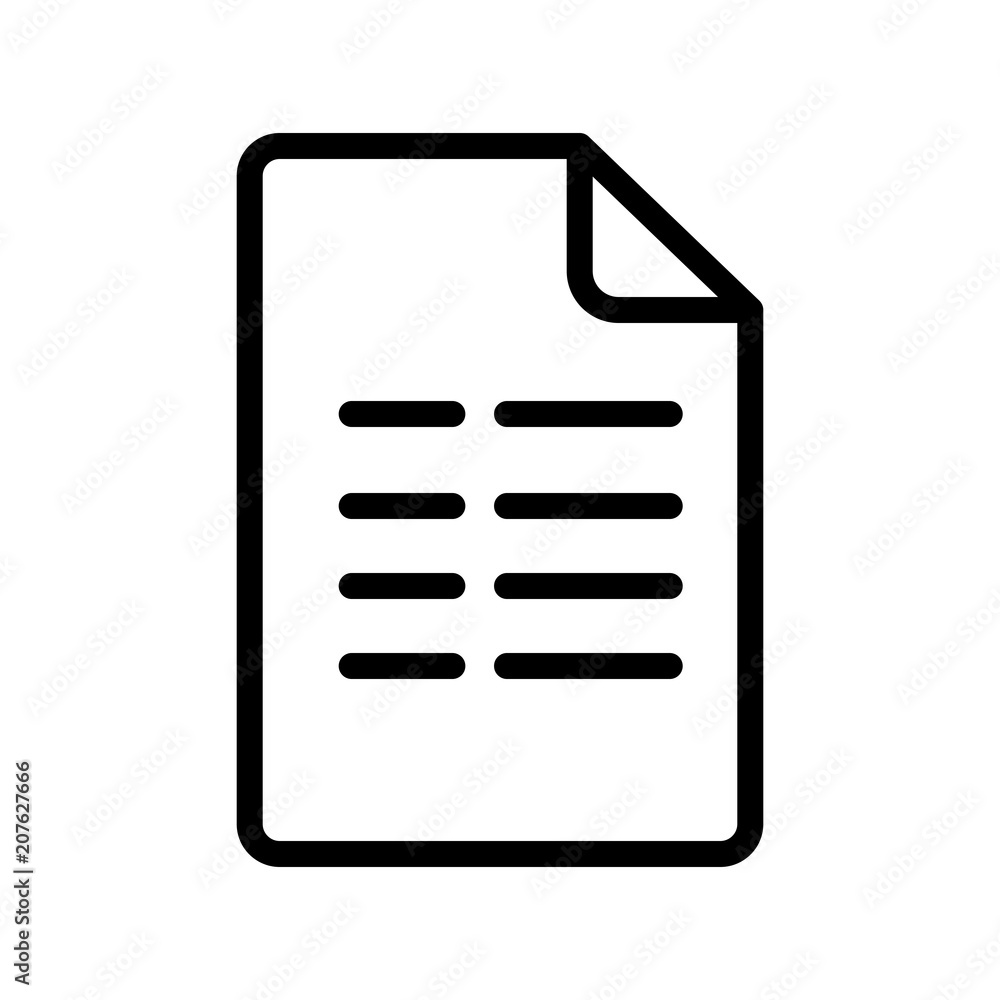 Vector file icon with folded corner Vector file icon with folded corner