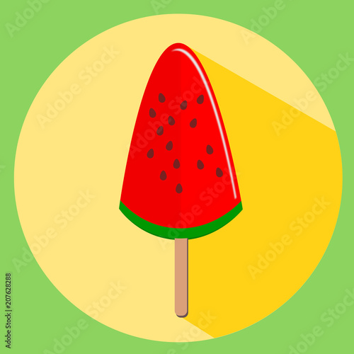 ice scream stick flat lay illustration vector.
