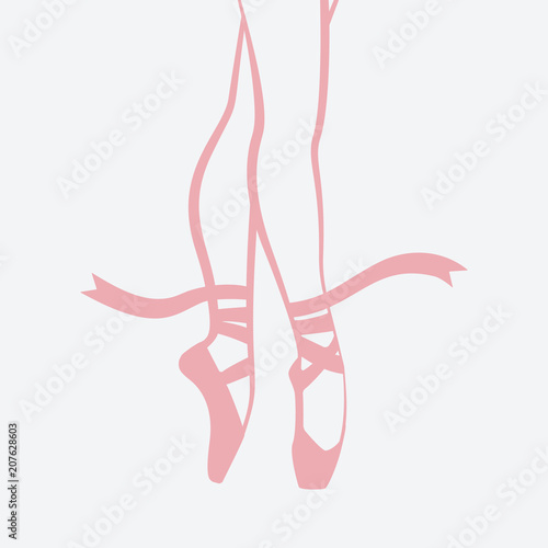 dancing ballerina in pointe shoes
