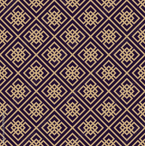 Vector seamless pattern. Modern stylish texture. Repeating geometric background. Linear graphic design.