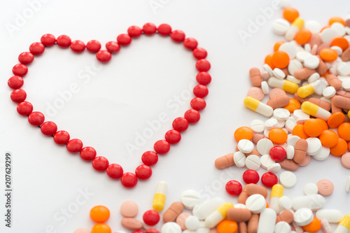 heart-shaped with drugs