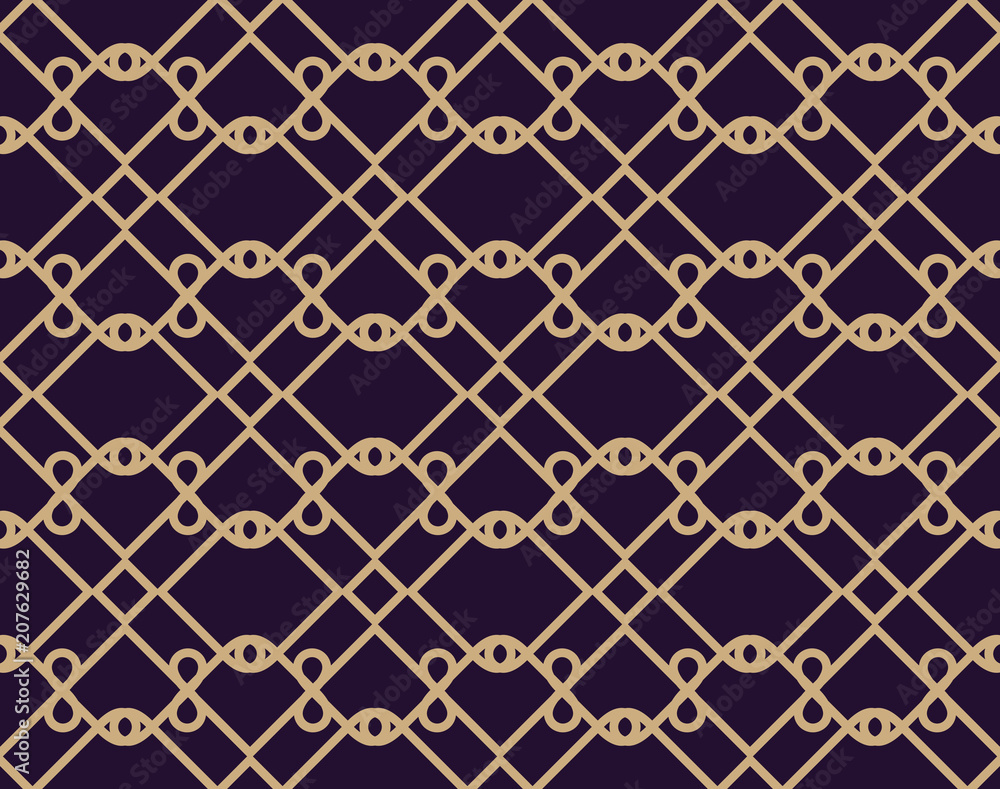 Fototapeta premium Vector seamless pattern. Modern stylish texture. Geometric linear ornament.