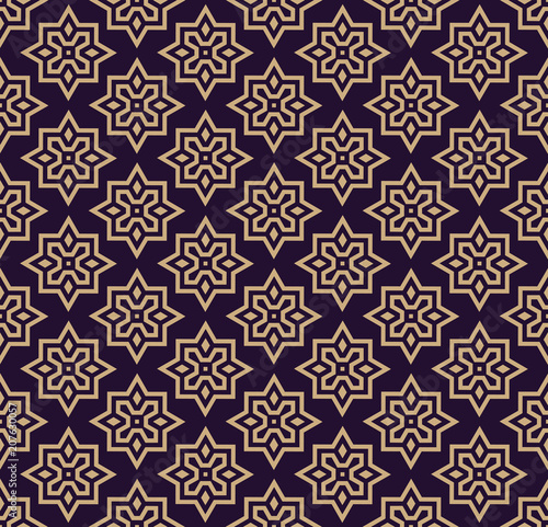 Vector seamless pattern. Modern stylish texture. Geometric linear ornament.