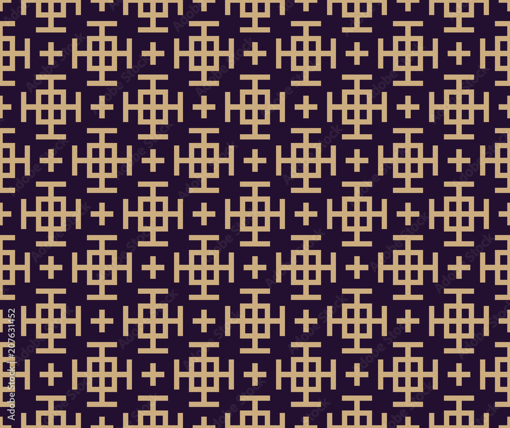 Fototapeta premium Vector seamless pattern. Modern stylish texture. Repeating geometric background. Linear graphic design.