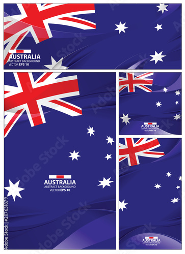 Abstract Australia Flag Background