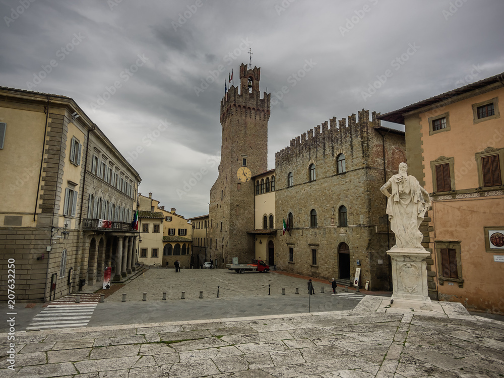 Communal Palace Streets in Arezzo, Tuscany