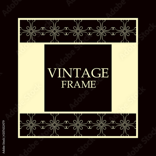 Retro ornamental frame