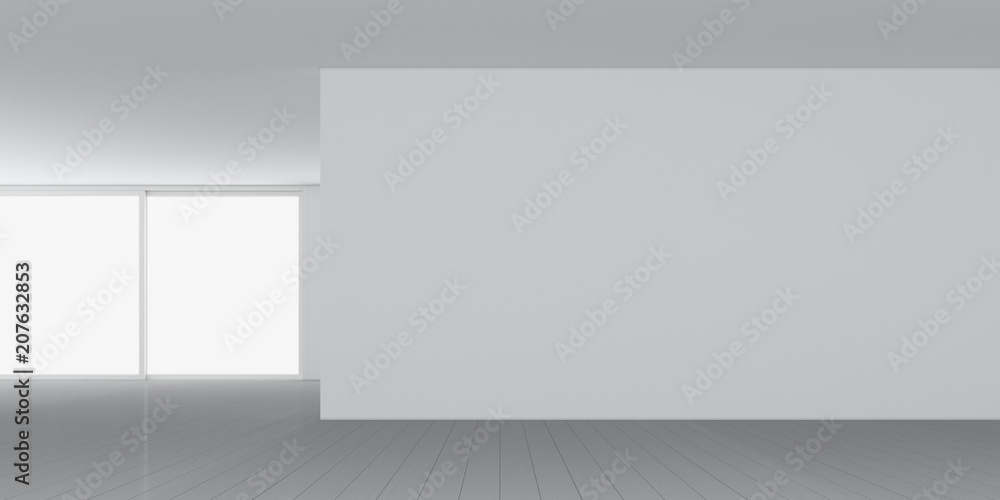 3D rendering of white room space with interior lighting and sun light cast the window shadow on the wall and floor,Perspective of minimal design architecture. 3D rendering of white room space with interior lighting and sun light cast the window shadow on the wall and floor,Perspective of minimal design architecture.