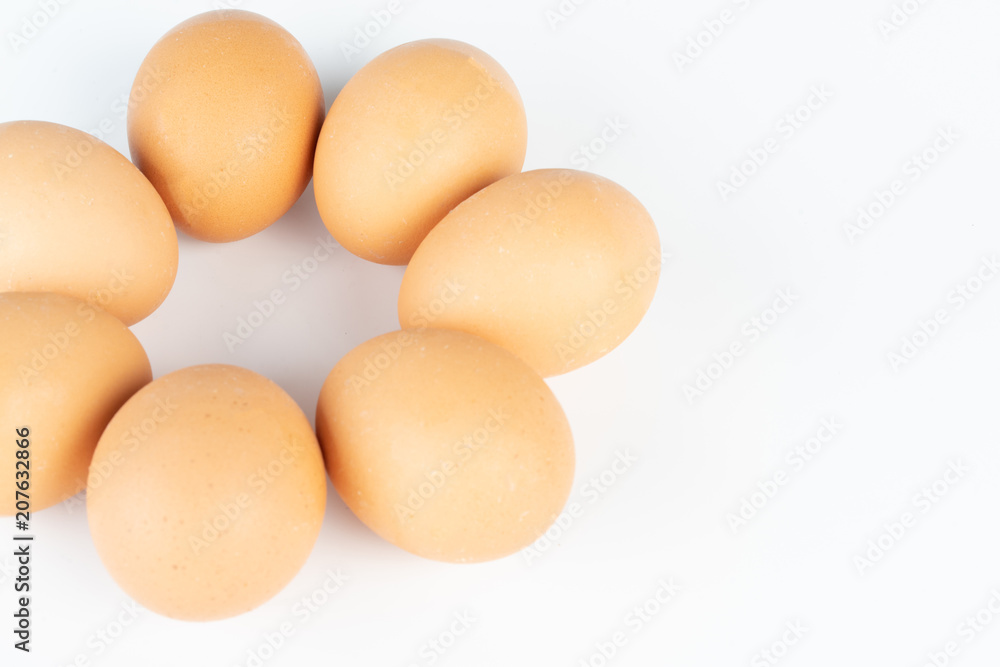 the pack of eggs in plastic packaging. the pack of eggs in plastic packaging.