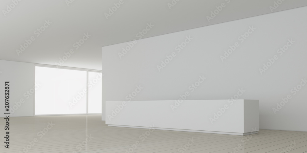 3D rendering of white room space with interior lighting and sun light cast the window shadow on the wall and plank wood floor,Perspective of minimal design architecture 3D rendering of white room space with interior lighting and sun light cast the window shadow on the wall and plank wood floor,Perspective of minimal design architecture