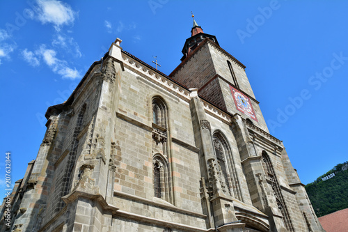 Black Church exterior in Old Town of Brasov, Romania © elephotos